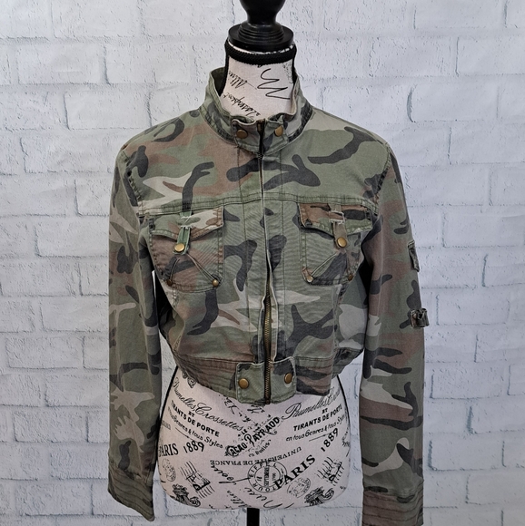 Paris Blues Camouflage Cropped Jacket - Picture 2 of 9
